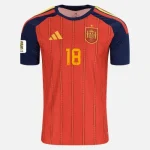 ZUBIMENDI NO.18 Camiseta Primera España 2026 – Versión Jugador