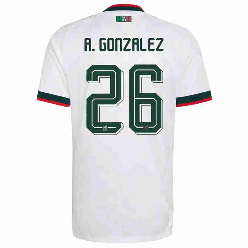A. GONZALEZ NO.26 Camiseta Segunda México 2026 – Versión Jugador A. GONZALEZ NO.26 Camiseta Segunda México 2026 – Versión Jugador
