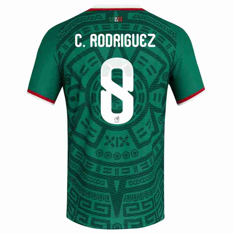 C. RODRIGUEZ NO.8 Camiseta Primera México 2026 – Versión Jugador C. RODRIGUEZ NO.8 Camiseta Primera México 2026 – Versión Jugador