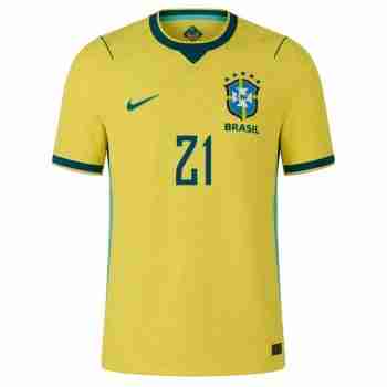 CUNHA NO.21 Camiseta Primera Brasil 2026 – Versión Jugador_1