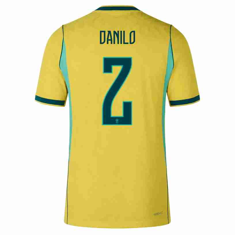 DANILO NO.2 Camiseta Primera Brasil 2026 – Versión Jugador DANILO NO.2 Camiseta Primera Brasil 2026 – Versión Jugador