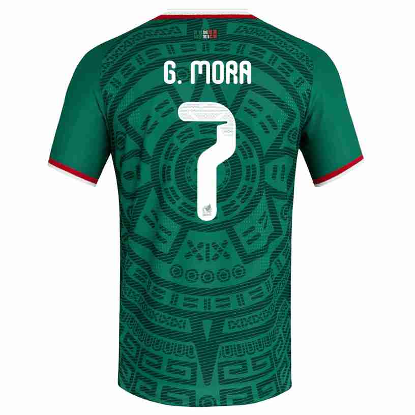 G. MORA NO.7 Camiseta Primera México 2026 – Versión Jugador G. MORA NO.7 Camiseta Primera México 2026 – Versión Jugador