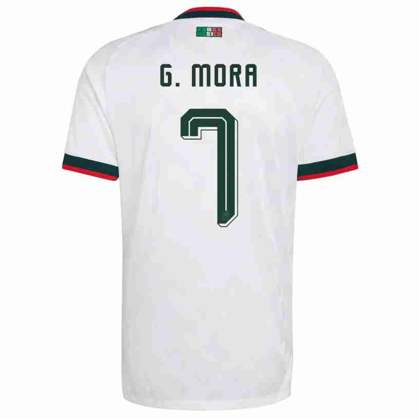 G. MORA NO.7 Camiseta Segunda México 2026 – Versión Jugador G. MORA NO.7 Camiseta Segunda México 2026 – Versión Jugador