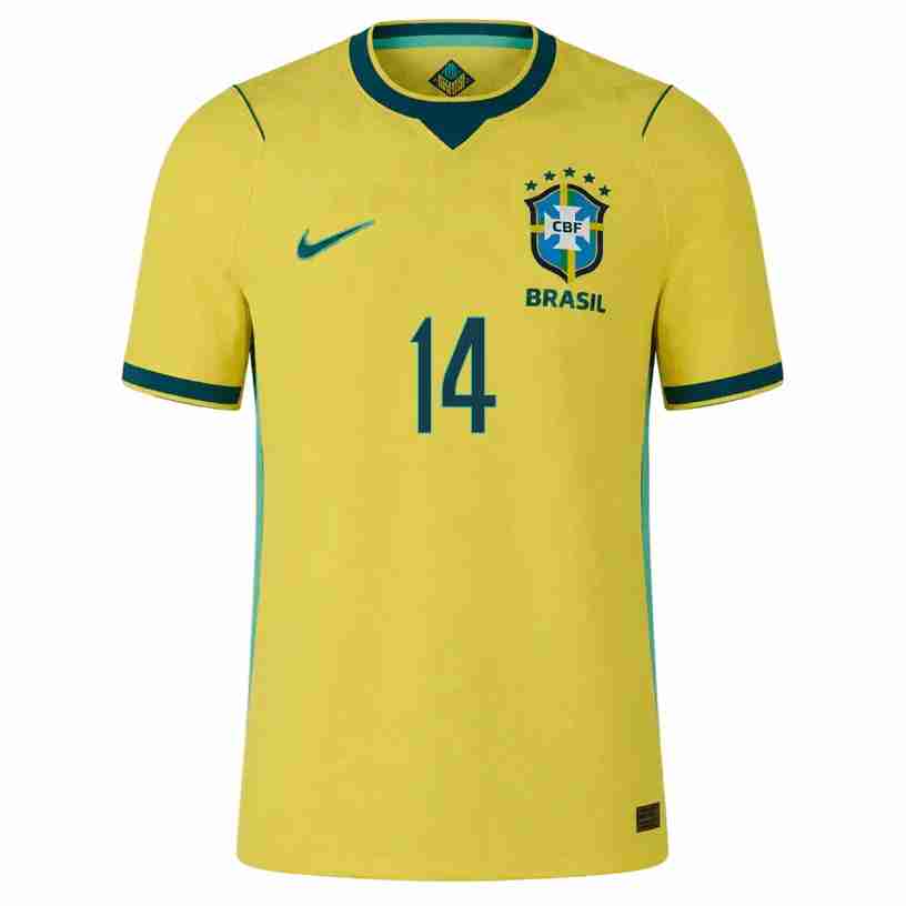 GABRIEL NO.14 Camiseta Primera Brasil 2026 – Versión Jugador_1 GABRIEL NO.14 Camiseta Primera Brasil 2026 – Versión Jugador_1