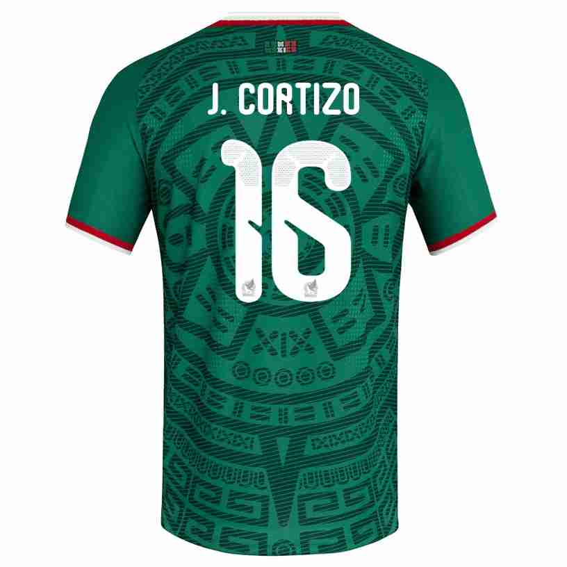 J. CORTIZO NO.16 Camiseta Primera México 2026 – Versión Jugador J. CORTIZO NO.16 Camiseta Primera México 2026 – Versión Jugador