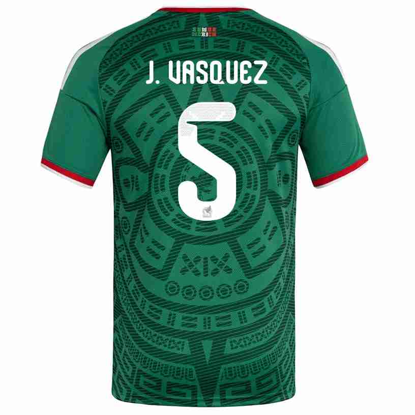 J. VASQUEZ NO.5 Camiseta Primera México 2026 – Versión Jugador J. VASQUEZ NO.5 Camiseta Primera México 2026 – Versión Jugador