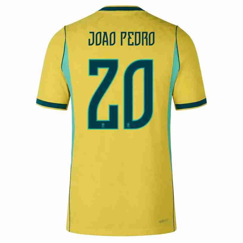 JOAO PEDRO NO.20 Camiseta Primera Brasil 2026 – Versión Jugador JOAO PEDRO NO.20 Camiseta Primera Brasil 2026 – Versión Jugador