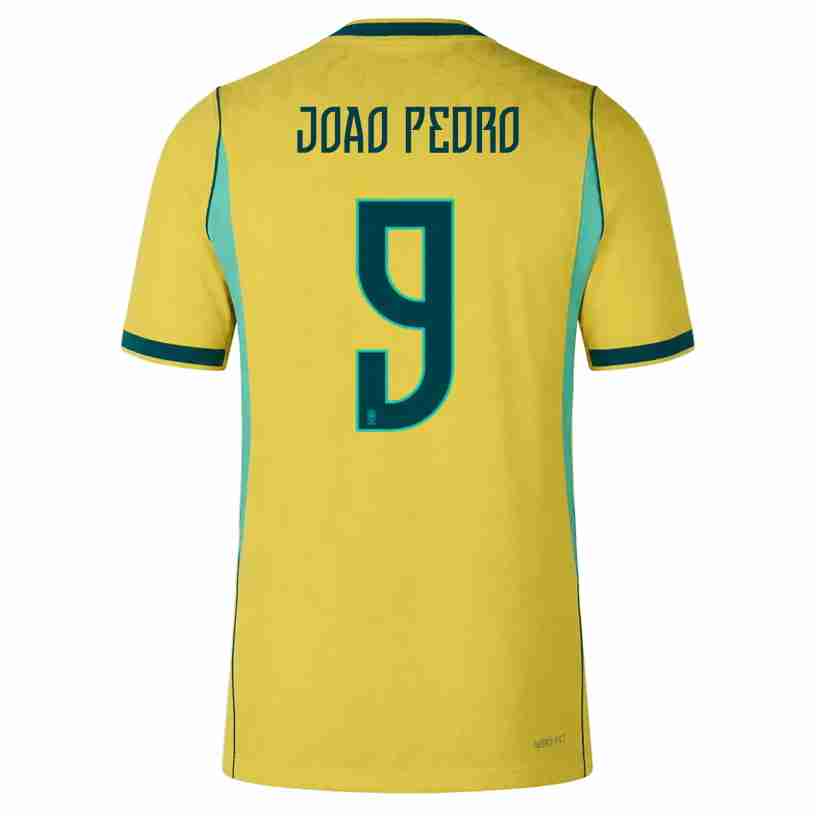 JOAO PEDRO NO.9 Camiseta Primera Brasil 2026 – Versión Jugador JOAO PEDRO NO.9 Camiseta Primera Brasil 2026 – Versión Jugador