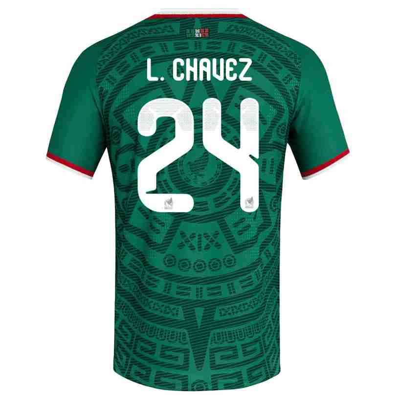 L. CHAVEZ NO.24 Camiseta Primera México 2026 – Versión Jugador L. CHAVEZ NO.24 Camiseta Primera México 2026 – Versión Jugador