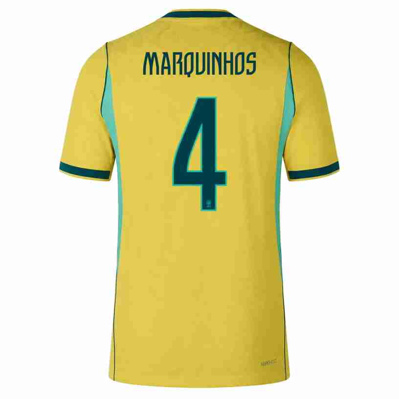 MARQUINHOS N.4 Camiseta Primera Brasil 2026 – Versión Jugador MARQUINHOS N.4 Camiseta Primera Brasil 2026 – Versión Jugador