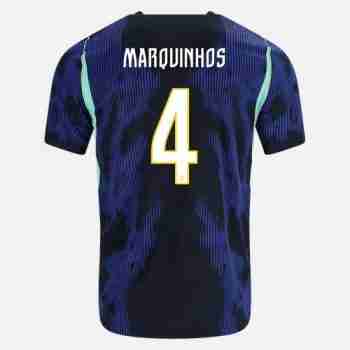 MARQUINHOS NO.4 Camiseta Segunda Brasil 2026 – Versión Jugador