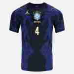 MARQUINHOS NO.4 Camiseta Segunda Brasil 2026 – Versión Jugador