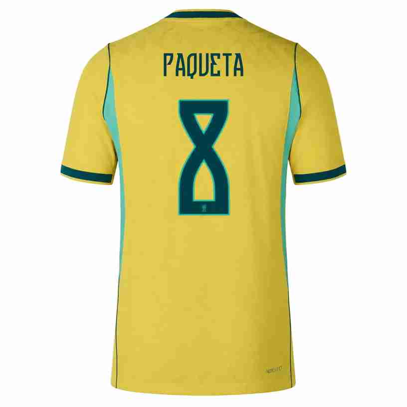PAQUETA NO.8 Camiseta Primera Brasil 2026 – Versión Jugador PAQUETA NO.8 Camiseta Primera Brasil 2026 – Versión Jugador