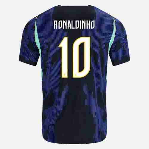 RONALDINHO NO.10 Camiseta Segunda Brasil 2026 – Versión Jugador RONALDINHO NO.10 Camiseta Segunda Brasil 2026 – Versión Jugador
