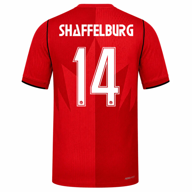 SHAFFELBURG NO.14 Camiseta Primera Canadá 2026 – Versión Jugador SHAFFELBURG NO.14 Camiseta Primera Canadá 2026 – Versión Jugador