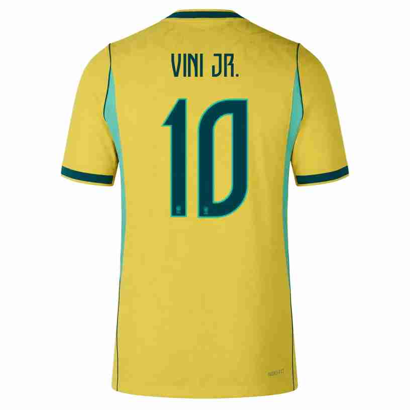 VINI JR. NO.10 Camiseta Primera Brasil 2026 – Versión Jugador VINI JR. NO.10 Camiseta Primera Brasil 2026 – Versión Jugador